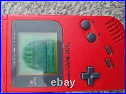 NINTENDO ORIGINAL GAME BOY RED RETRO VINTAGE GENUINE WITH Tetris & super mario