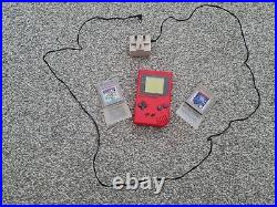 NINTENDO ORIGINAL GAME BOY RED RETRO VINTAGE GENUINE WITH Tetris & super mario