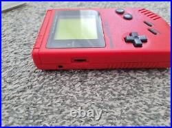 NINTENDO ORIGINAL GAME BOY RED RETRO VINTAGE GENUINE WITH Tetris & super mario