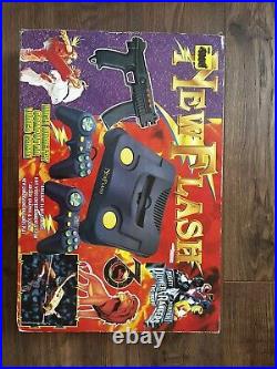 New Flash Retro Vintage Game Console With Joysticks, Light Gun & Cassettes
