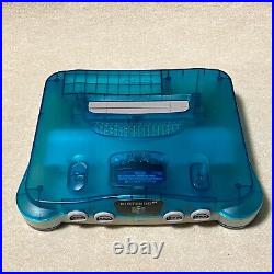 Nintendo 64 Clear Blue Console complete with items retro game N64 special color