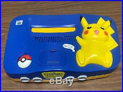 Nintendo 64 N64 Pokemon Pikachu Retro Video Game Console 2 Controllers Super Fun