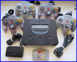 Nintendo 64 N64 Video Game Console 4 OEM Controllers Super Smash Bros Retro