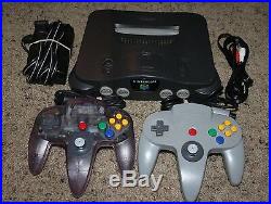 Nintendo 64 N64 Video Game Console System Retro Bundle 2 Official Controllers