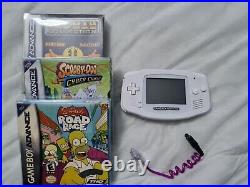 Nintendo Game Boy Advance Console With Simpsons Road Rage Ect, Retro Gaming