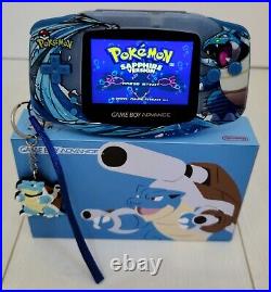 Nintendo Game Boy Advance Pokemon Blastoise Boxed V3 IPS USB-C Retro GBA Console