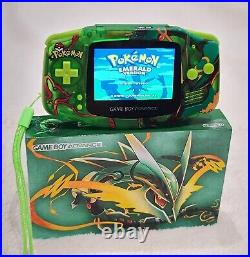 Nintendo Game Boy Advance Rayquaza Pokemon Boxed V3 IPS USB-C Retro Gaming GBA