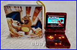 Nintendo Game Boy Advance SP Charizard Pokemon Boxed IPS Retro Handheld Console