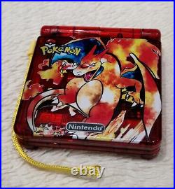 Nintendo Game Boy Advance SP Charizard Pokemon Boxed IPS Retro Handheld Console