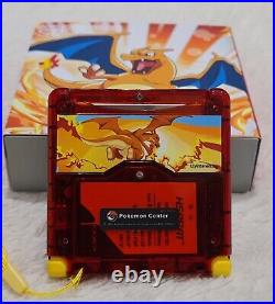 Nintendo Game Boy Advance SP Charizard Pokemon Boxed IPS Retro Handheld Console