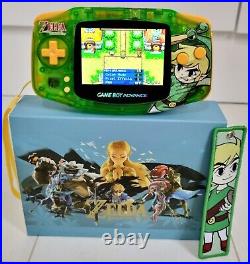 Nintendo Game Boy Advance Zelda Boxed V5 IPS Screen Retro GBA Handheld Gameboy