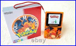 Nintendo Game Boy Color Charizard Pokemon OLED IPS Screen USB-C Retro GBC