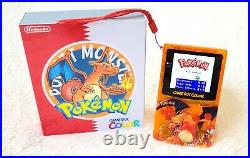 Nintendo Game Boy Color Charizard Pokemon OLED IPS Screen USB-C Retro GBC