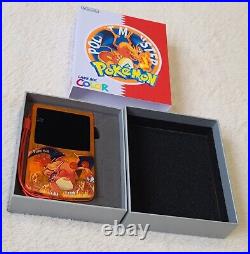 Nintendo Game Boy Color Charizard Pokemon OLED IPS Screen USB-C Retro GBC