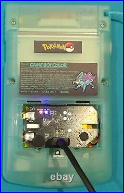 Nintendo Game Boy Color Pokemon Suicune OLED IPS Screen USB-C GBC Retro Console