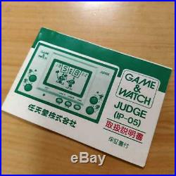 Nintendo Game Watch Judge Green ver. Retro game Tested With Box and manual Rare