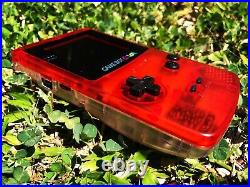 Nintendo GameBoy Color Retro Handheld GBC Clear Red Console