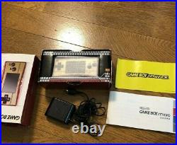 Nintendo GameBoy Micro 20th Anniversary Edition Famicom Color Retro Game Used