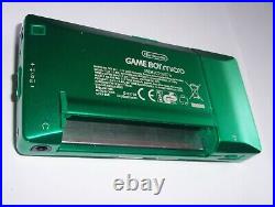 Nintendo GameBoy Micro GREEN Console RARE +Case & Games incl WARIOLAND Retro Fun