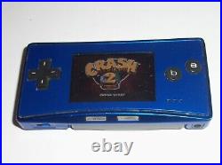 Nintendo GameBoy micro Blue Handheld Bundle -No dead pixels RETRO FUN Great GIFT