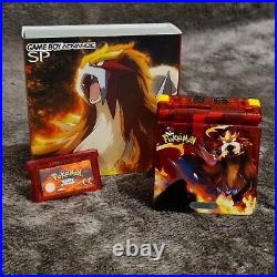 Nintendo Gameboy Advance sp Entei Pokemon Boxed Retro game console V5 IPS Screen