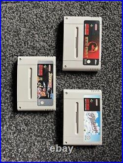 Nintendo SNES Super Nintendo Console Bundle With 3 Games Tested Working Retro