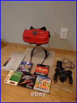 Nintendo Virtual Boy Console System Vintage Retro Game with 5 Games Set Tested