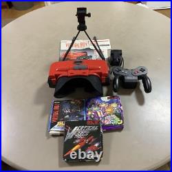 Nintendo Virtual Boy Console System Vintage Retro Game with Box Stand 3Games Set