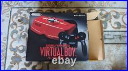 Nintendo Virtual Boy Console System Vintage Retro Game withBox, game Set Tested