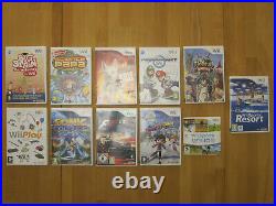 Nintendo Wii bundle retro tested works 11 games 3 controllers 4 nunchucks boxed