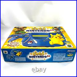 Nintendo n64 Pikachu Blue region free console system pokemon retro game complete