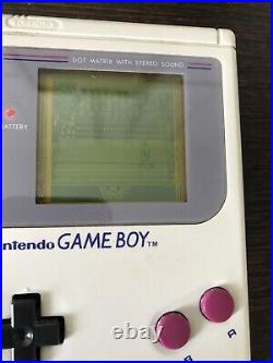 Original Nintendo Game Boy Handheld Console DMG-01 1989 Retro Charger & 5 Games