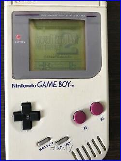 Original Nintendo Game Boy Handheld Console DMG-01 1989 Retro Charger & 5 Games