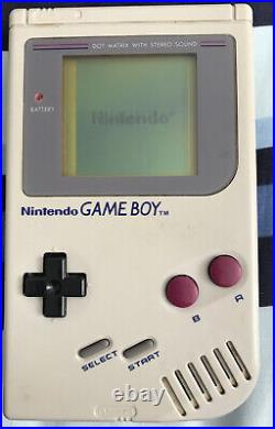 Original Nintendo Game Boy Handheld Console DMG-01 1989 Retro Charger & 5 Games