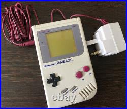 Original Nintendo Game Boy Handheld Console DMG-01 1989 Retro Charger & 5 Games