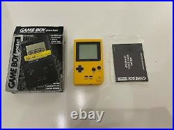 Original Retro Nintendo Game Boy Pocket Yellow. Unit In Perfect Condition