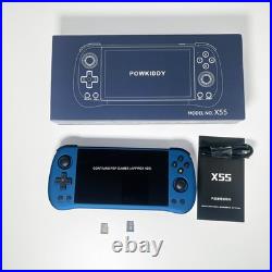POWKIDDY X55 5.5 IPS RK3566 Retro Handheld 64GB Support 420 PSP Games PS1 NEW