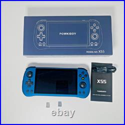 POWKIDDY X55 5.5 IPS RK3566 Retro Handheld 64GB Support 420 PSP Games PS1 NEW