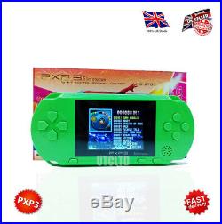 PXP3 HANDHELD 16 BIT DIGITAL RETRO GAME SYSTEM WITH 2.7 Inch TFT SCREEN (Green)