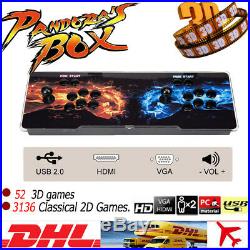 Pandora Box 3D 3188 Games in 1 Retro Video Games 2 Player Arcade Console Support