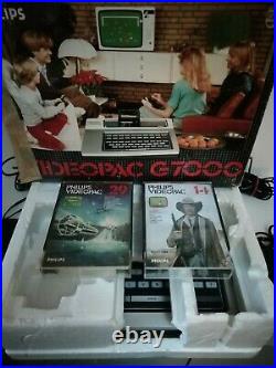 Philips Videopac g7000 games console & 2 games with original box Retro