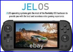 PowKiddy X55 Retro Game Console Handheld 256GB with 30000 Games, JelOS powered