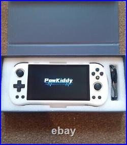 Powkiddy x55 white handheld games console 16GB + 128GB arcade retro style