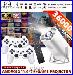 Projector arcade retro Game Console 64GB android wifi dual wireless controller