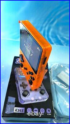 R36S 128GB Retro Handheld Game Console ORANGE + Case & WIFI dongle