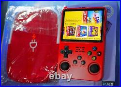 R36S 128GB Retro Handheld Game Console RED + Case & WIFI dongle