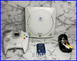 REFURBISHED Sega Dreamcast Retro Video Game Console 1 Controller VMU & Leads