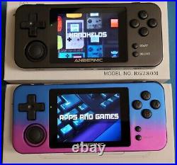 RG280M Blue & Black Handheld Game Console 128GB plug&play portable 2.8inch IPS