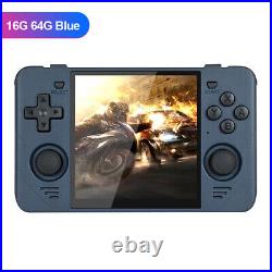 RGB30 Retro Handheld Game Console 4 Inch IPS Screen for Kids(Blue 16G 64G)