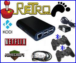 Raspberry Pi retro gaming emulator, 2 ps3 controllers, 256gb sd card, RetroPie